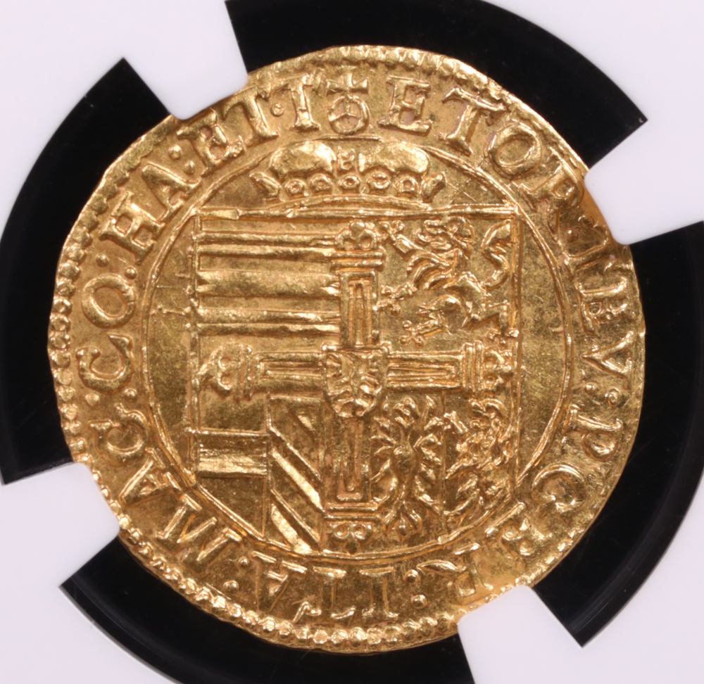 1590-1618 Germany Ducat Teutonic Order Maximilian of Austria NGC MS-63 Reverse 1590-1618 Germany Ducat Teutonic Order Maximilian of Austria NGC MS-63 Reverse