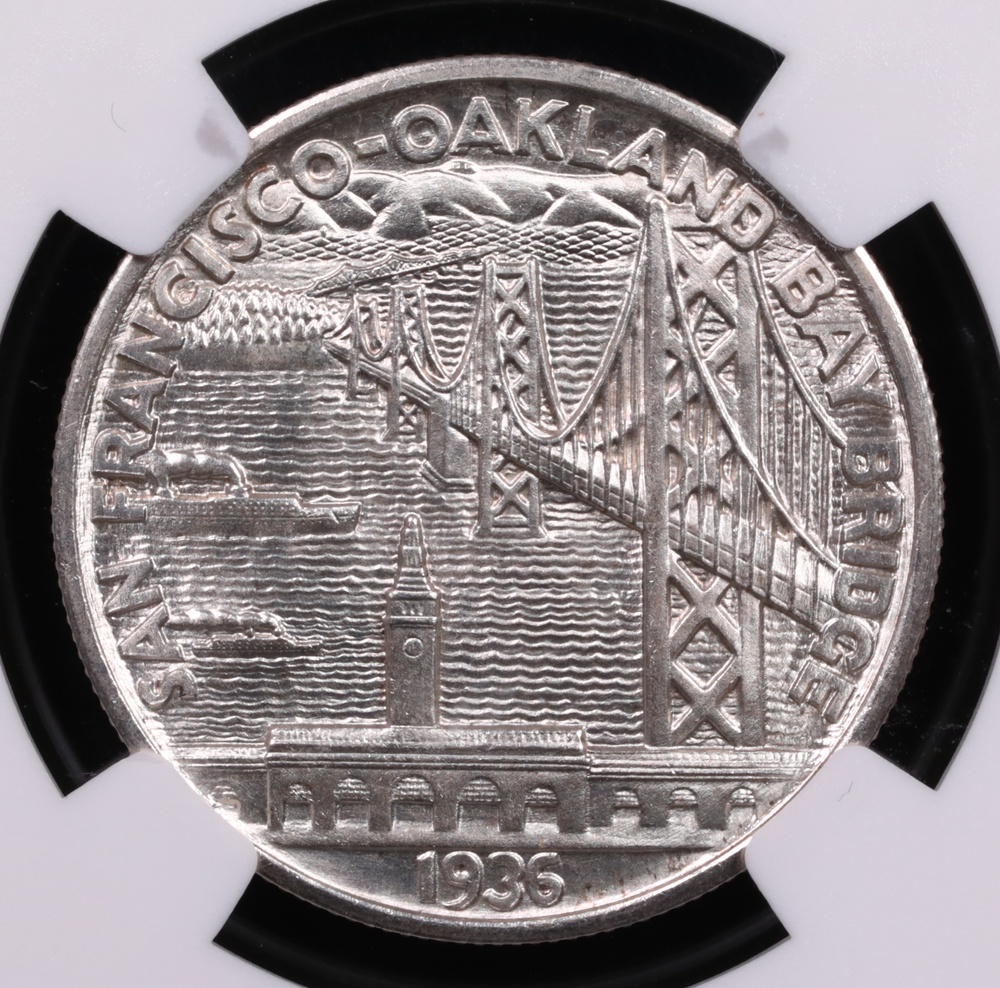 1936-S Bay Bridge Commemorative Half Dollar NGC MS-64