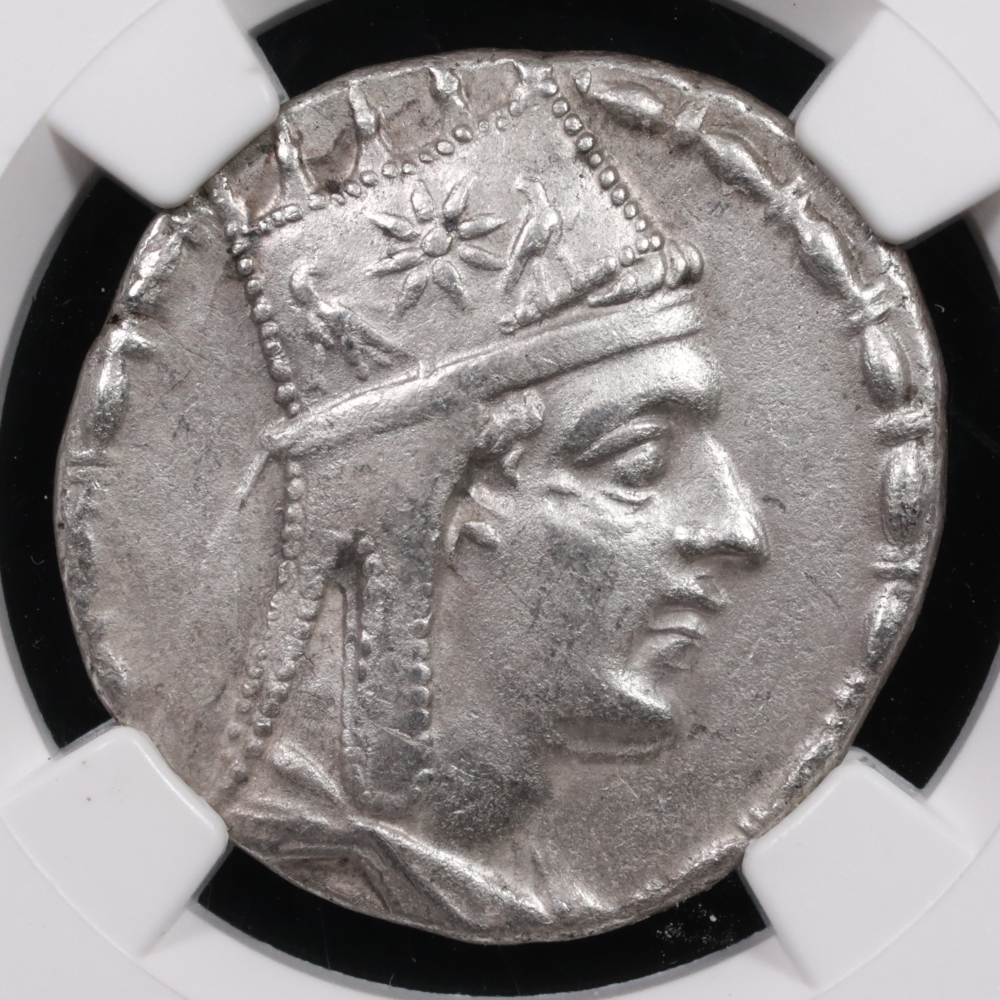 95-56 BC Kings of Armenia Tigranes II Silver Tetradrachm NGC Choice Very Fine