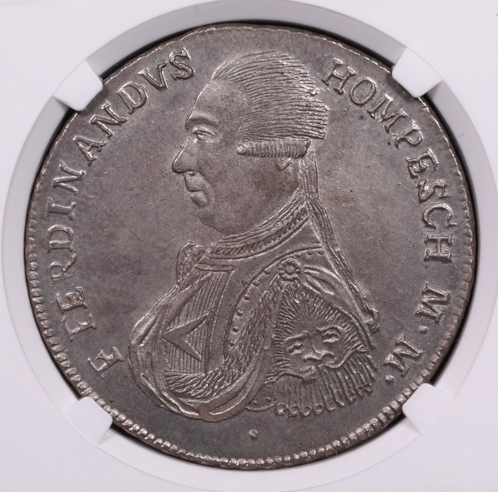 1798 Order of Malta 30 Tari Ferdinand Hompesch Silver NGC MS-64