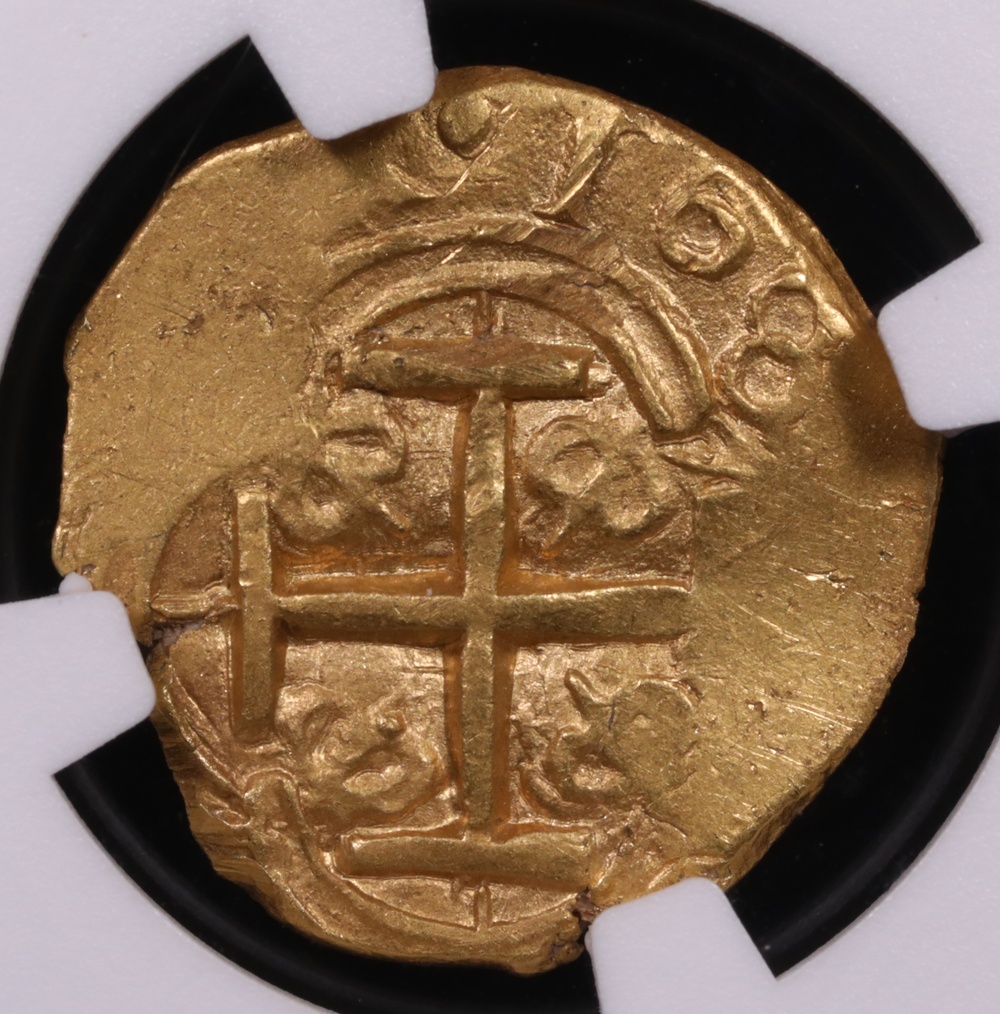 1680-89 Colombia 2 Escudo Carlos II 1715 Fleet Shipwreck NGC AU-55