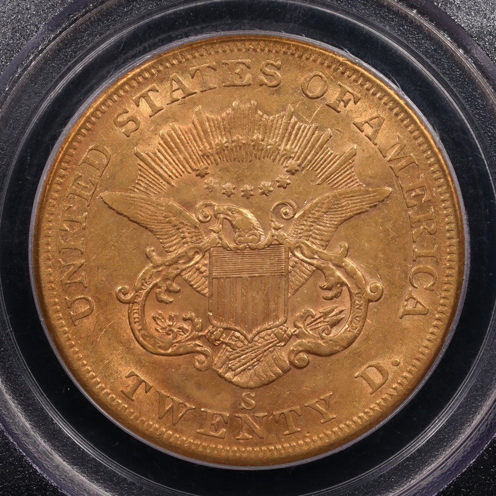 1859-S $20 Liberty Gold PCGS XF-45 Brother Jonathan Reverse 1859-S $20 Liberty Gold PCGS XF-45 Brother Jonathan Reverse