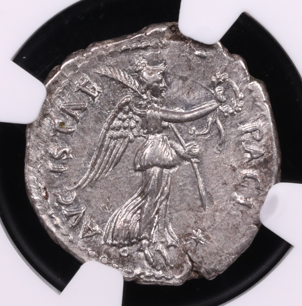 AD 69-79 Vespasian Silver Denarius Ephesus NGC Extremely Fine Reverse AD 69-79 Vespasian Silver Denarius Ephesus NGC Extremely Fine Reverse
