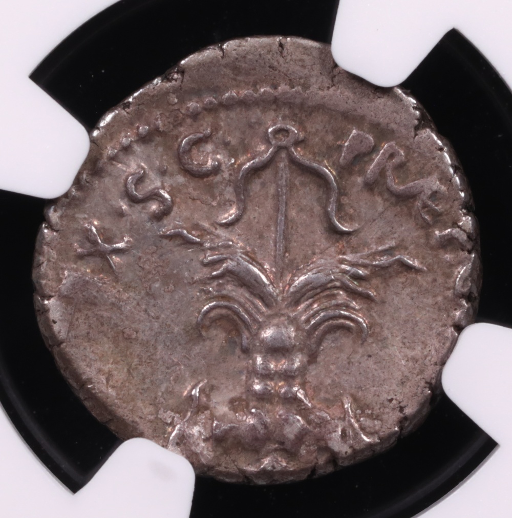 42-37 BC Sextus Pompey Silver Denarius NGC Choice Very Fine