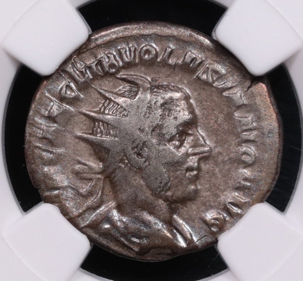 251-253 AD Roman Empire Volusian Silver Double-Denarius NGC Choice Fine Obverse 251-253 AD Roman Empire Volusian Silver Double-Denarius NGC Choice Fine Obverse