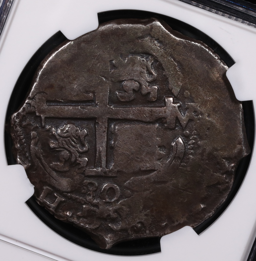 1680 Potosi V Bolivia 8 Reale NGC AU-55