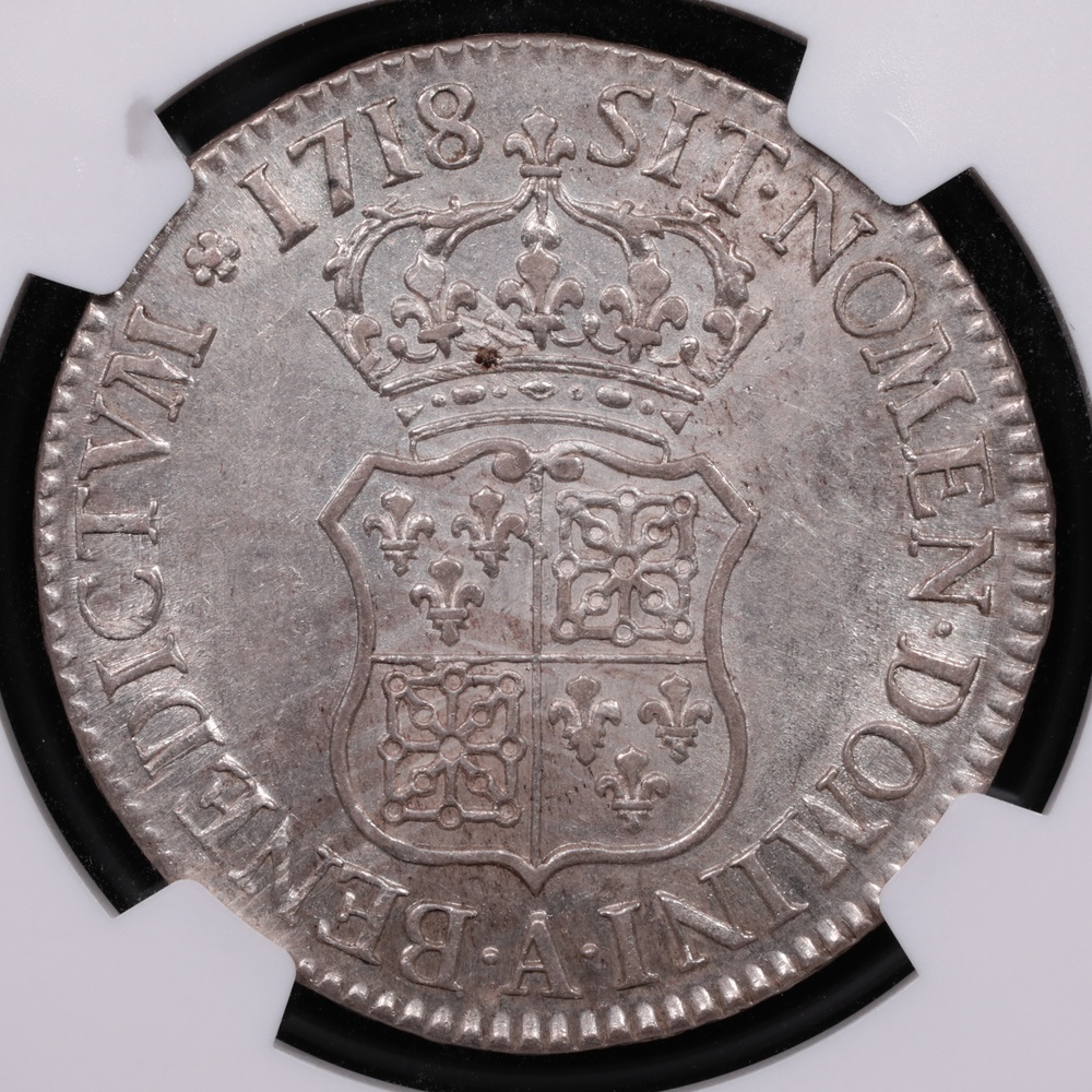 1718-A France Ecu NGC AU-55 Reverse 1718-A France Ecu NGC AU-55 Reverse