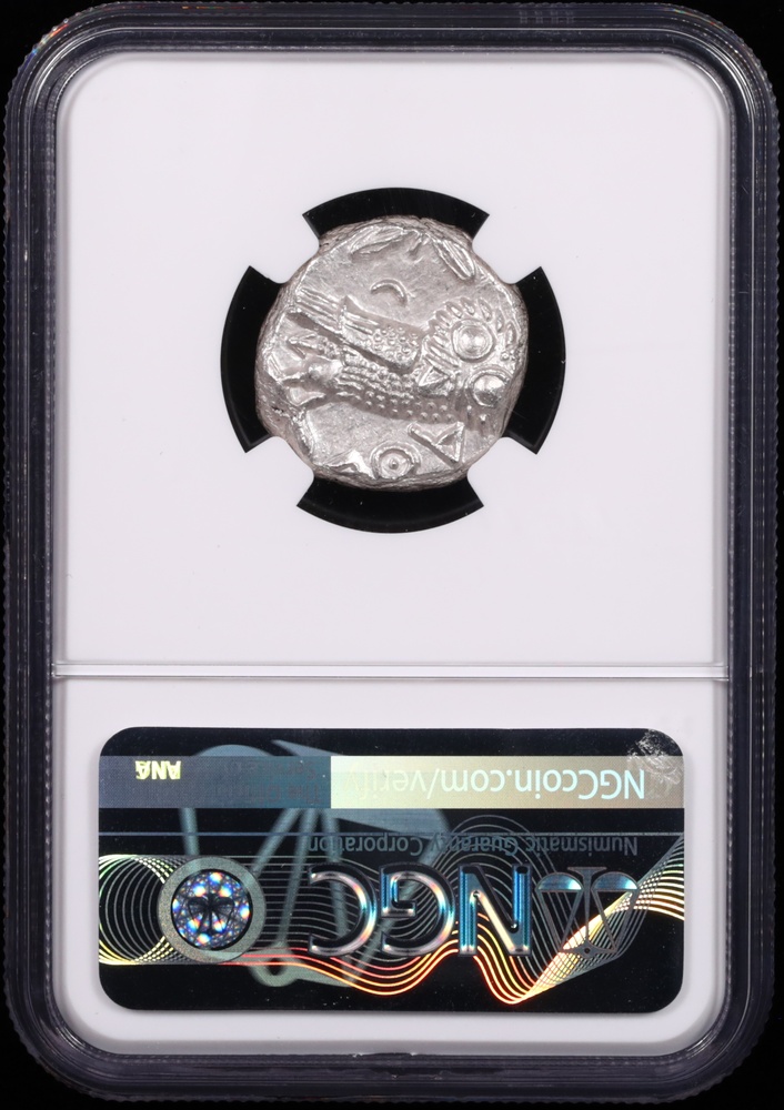 353-294 BC Attica, Athens Silver Owl Tetradrachm NGC MS 4x4 Reverse in Holder 353-294 BC Attica, Athens Silver Owl Tetradrachm NGC MS 4x4 Reverse in Holder
