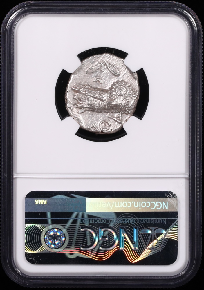353-294 BC Attica, Athens Silver Owl Tetradrachm NGC MS 4x4 Reverse in Holder 353-294 BC Attica, Athens Silver Owl Tetradrachm NGC MS 4x4 Reverse in Holder