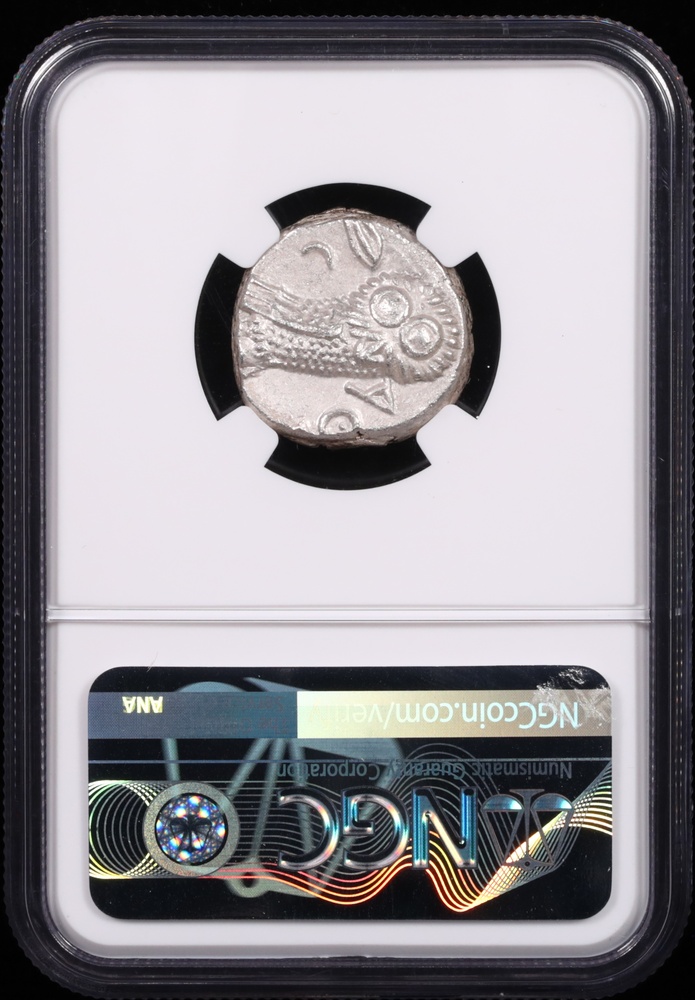 353-294 BC Attica, Athens Silver Owl Tetradrachm NGC MS 4x4 Reverse in Holder 353-294 BC Attica, Athens Silver Owl Tetradrachm NGC MS 4x4 Reverse in Holder