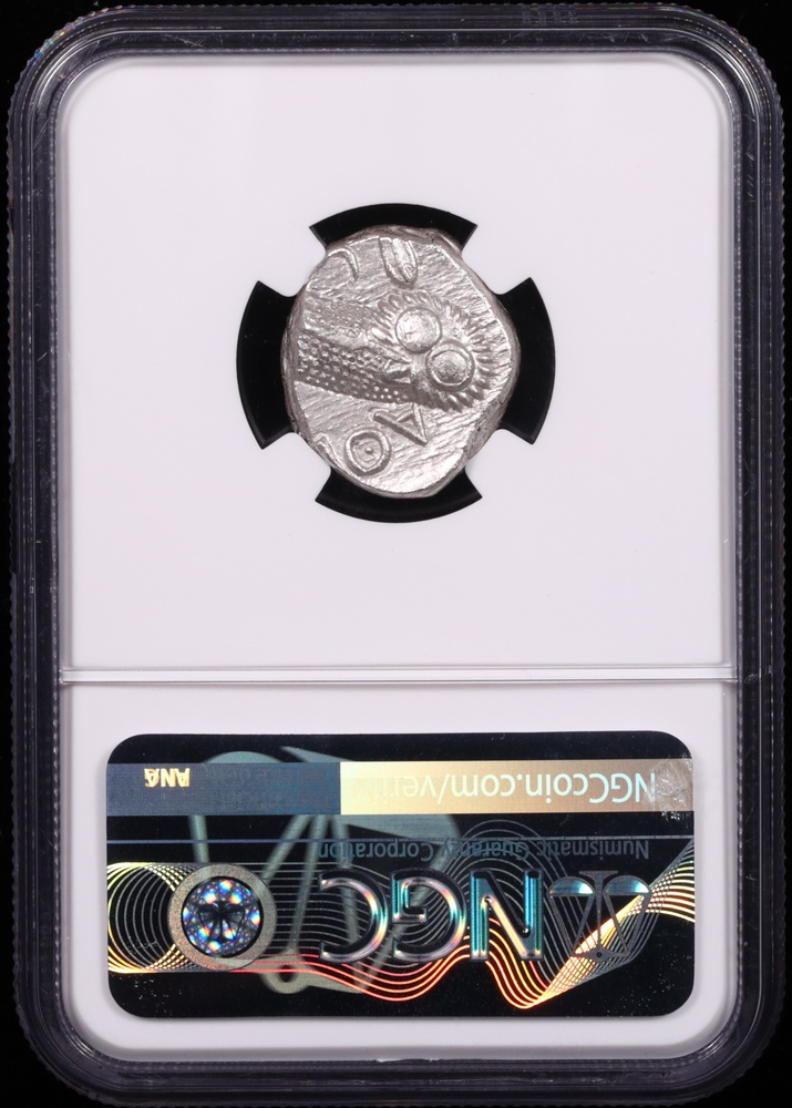 353-294 BC Attica, Athens Silver Owl Tetradrachm NGC Choice About Uncirculated 4/5 Reverse in Holder 353-294 BC Attica, Athens Silver Owl Tetradrachm NGC Choice About Uncirculated 4/5 Reverse in Holder