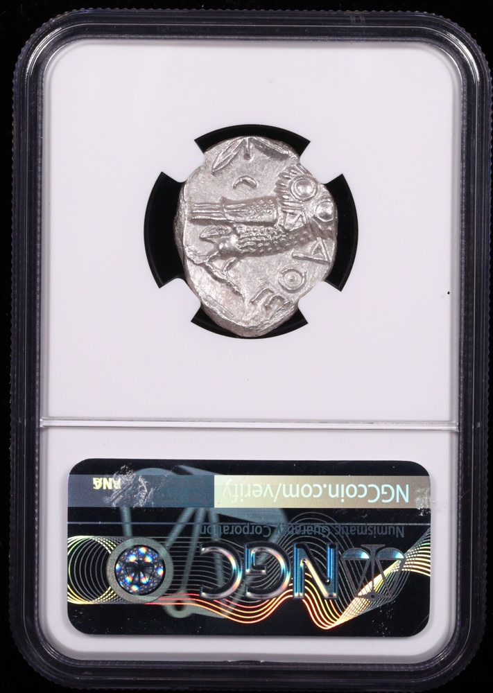 353-294 BC Attica, Athens Silver Owl Tetradrachm NGC Choice About Uncirculated 4x4 Reverse in Holder 353-294 BC Attica, Athens Silver Owl Tetradrachm NGC Choice About Uncirculated 4x4 Reverse in Holder
