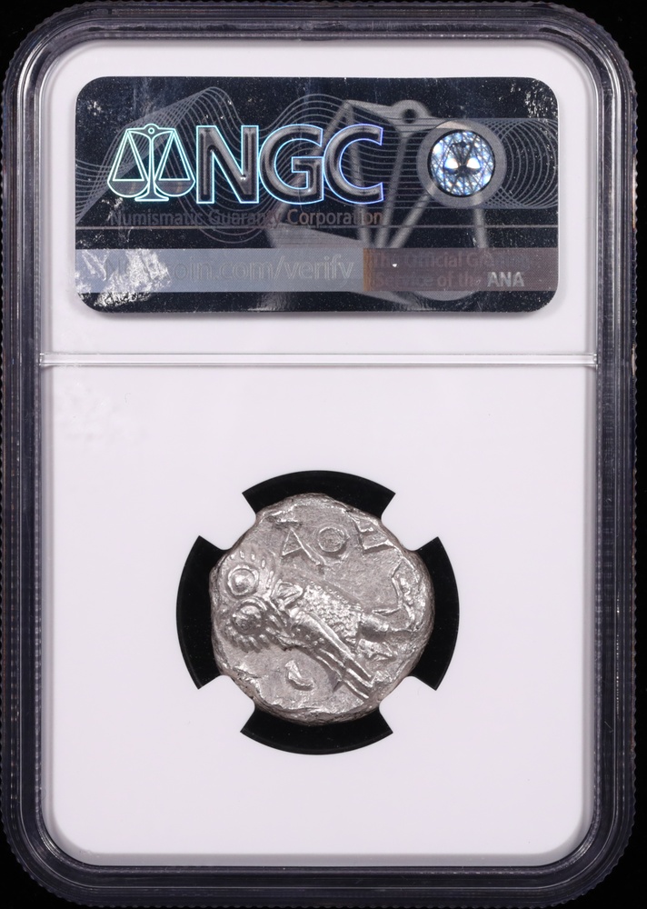 353-294 BC Attica, Athens Silver Owl Tetradrachm NGC Choice About Uncirculated 4/5 Obverse in Holder 353-294 BC Attica, Athens Silver Owl Tetradrachm NGC Choice About Uncirculated 4/5 Obverse in Holder