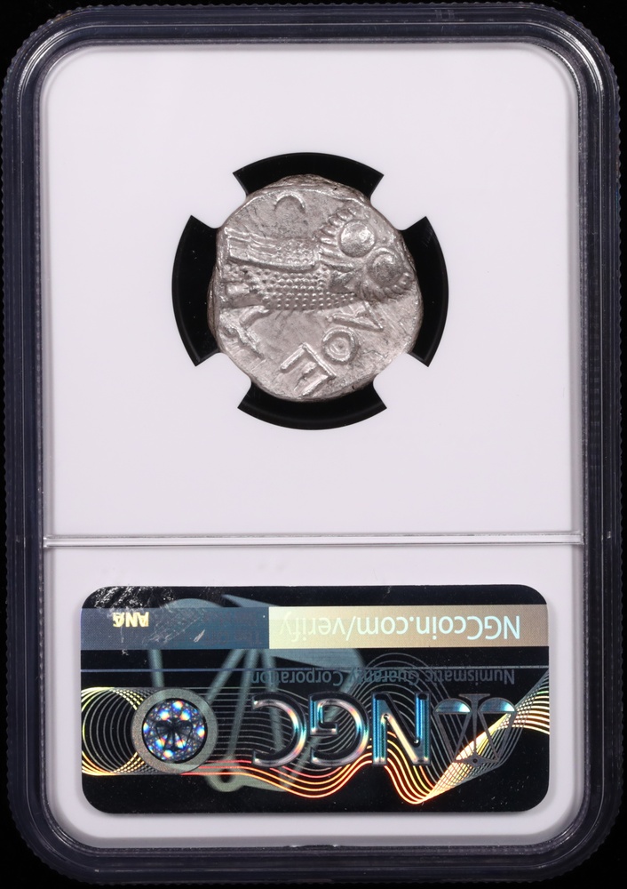353-294 BC Attica, Athens Silver Owl Tetradrachm NGC Choice About Uncirculated 4x4 Reverse in Holder 353-294 BC Attica, Athens Silver Owl Tetradrachm NGC Choice About Uncirculated 4x4 Reverse in Holder
