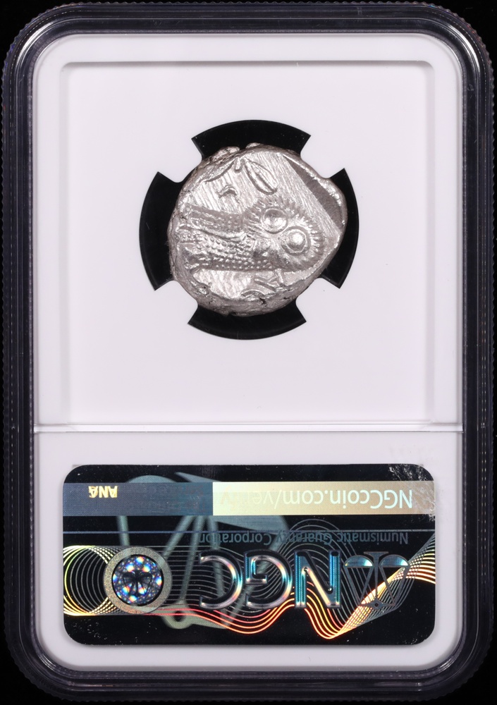 353-294 BC Attica, Athens Silver Owl Tetradrachm NGC Choice About Uncirculated 4x4 Reverse in Holder 353-294 BC Attica, Athens Silver Owl Tetradrachm NGC Choice About Uncirculated 4x4 Reverse in Holder