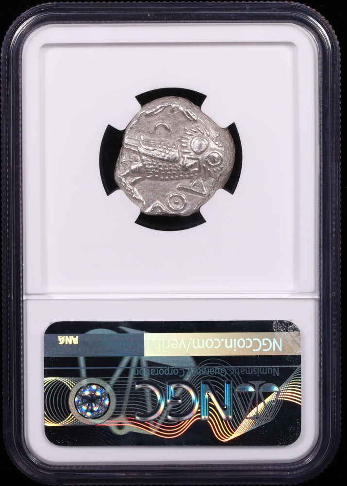 353-294 BC Attica, Athens Silver Owl Tetradrachm NGC Choice About Uncirculated 4/5 Reverse in Holder 353-294 BC Attica, Athens Silver Owl Tetradrachm NGC Choice About Uncirculated 4/5 Reverse in Holder
