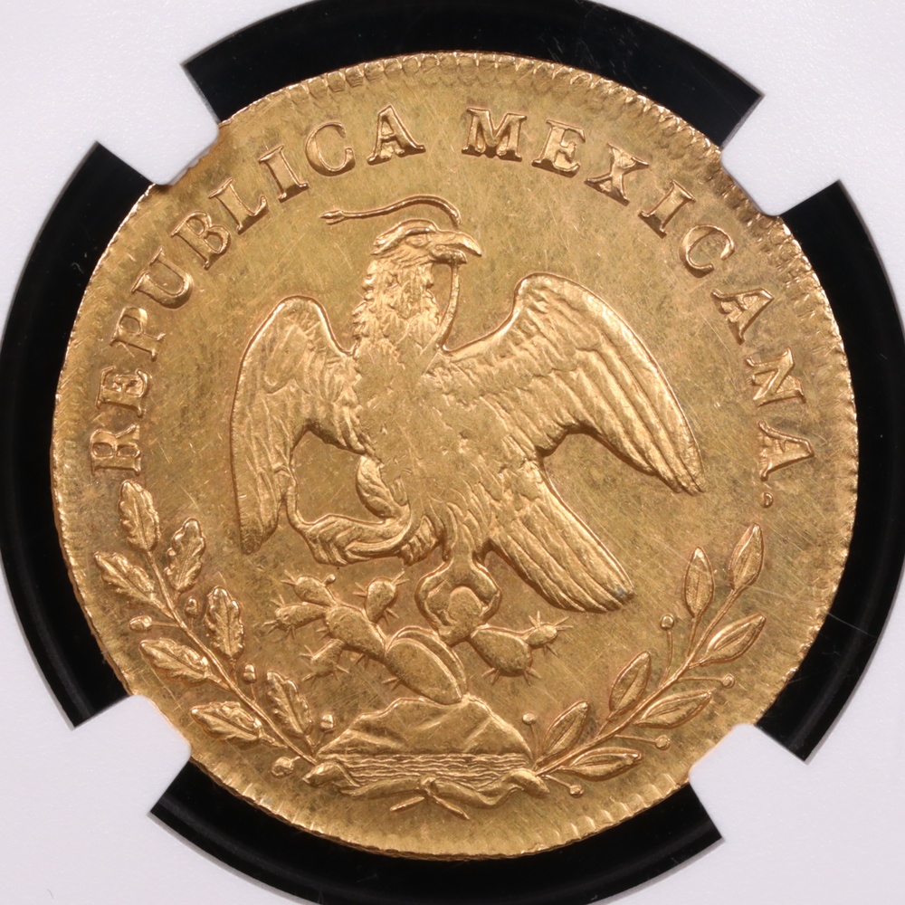 1869MO-CH Mexico 4 Escudos NGC MS-62
