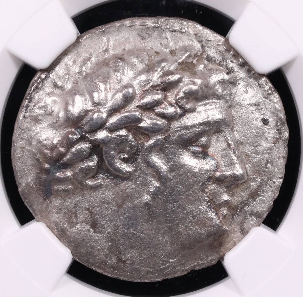 126/5 BC-65/6 AD Phoenicia, Tyre Silver Shekel NGC Extremely Fine 4x2 Obverse 126/5 BC-65/6 AD Phoenicia, Tyre Silver Shekel NGC Extremely Fine 4x2 Obverse