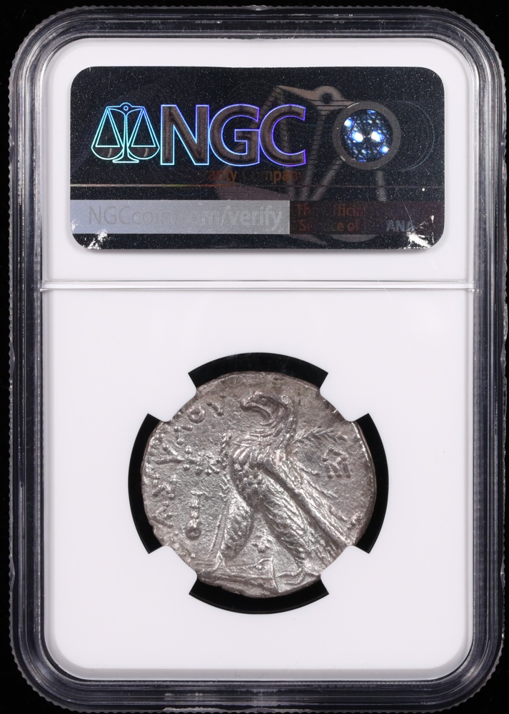 126/5 BC-65/6 AD Phoenicia, Tyre Silver Shekel NGC Extremely Fine 4x2 Reverse in Holder 126/5 BC-65/6 AD Phoenicia, Tyre Silver Shekel NGC Extremely Fine 4x2 Reverse in Holder