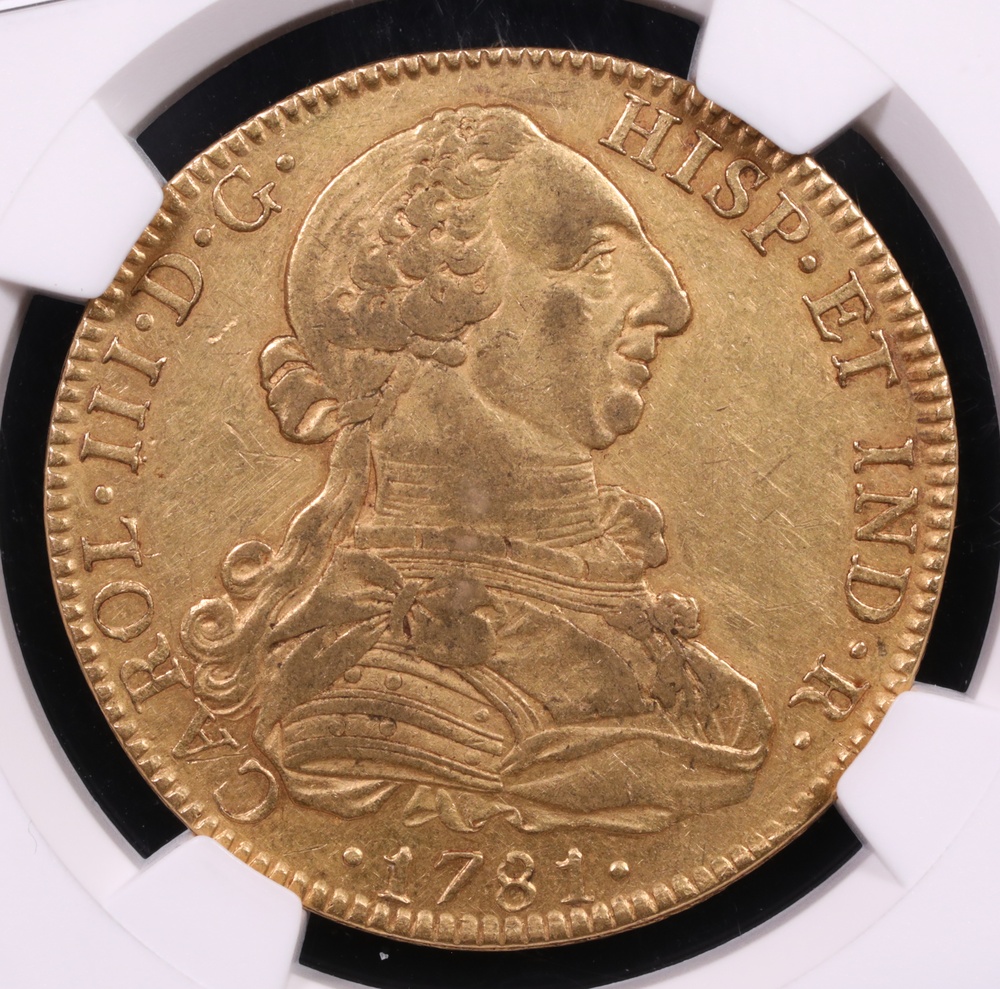 1781 Mexico 8 Escudo NGC XF-40 Obverse 1781 Mexico 8 Escudo NGC XF-40 Obverse