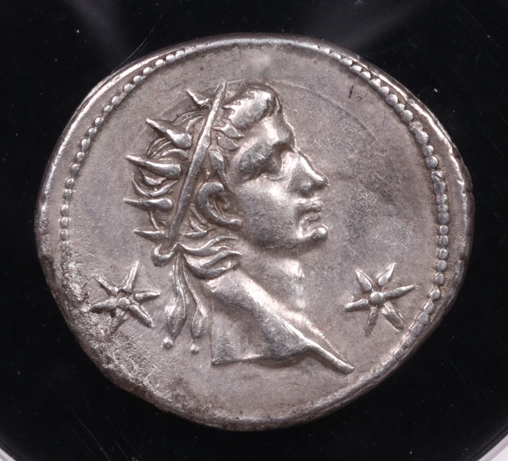 AD 37-41 Caligula Silver Denarius NGC Extremely Fine 5x3