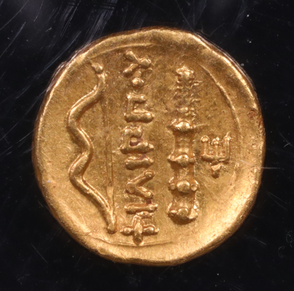 359-336 BC Kingdom of Macedon Philip II Gold Quarter-Stater NGC Choice Extremely Fine 5/4 Reverse 359-336 BC Kingdom of Macedon Philip II Gold Quarter-Stater NGC Choice Extremely Fine 5/4 Reverse