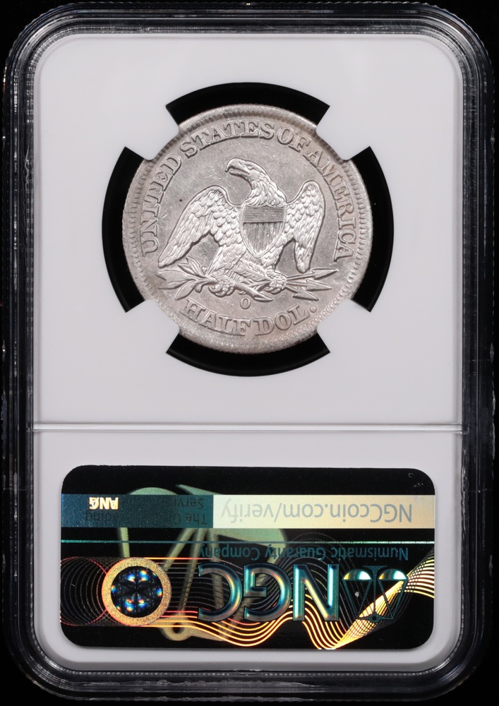 1855-O Arrows Seated Liberty Half Dollar SS Republic Shipwreck Effect NGC Reverse in Holder 1855-O Arrows Seated Liberty Half Dollar SS Republic Shipwreck Effect NGC Reverse in Holder