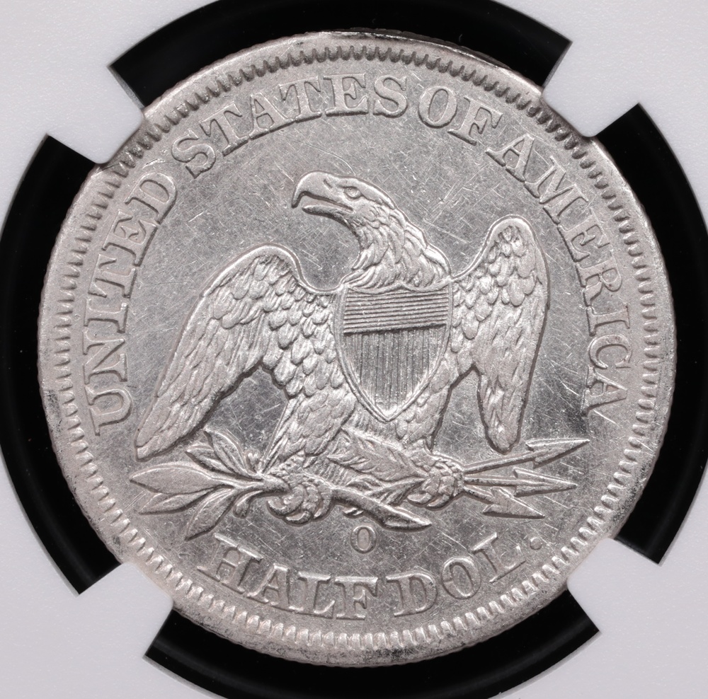 1857-O Seated Liberty Half Dollar SS Republic Shipwreck Effect NGC Reverse 1857-O Seated Liberty Half Dollar SS Republic Shipwreck Effect NGC Reverse