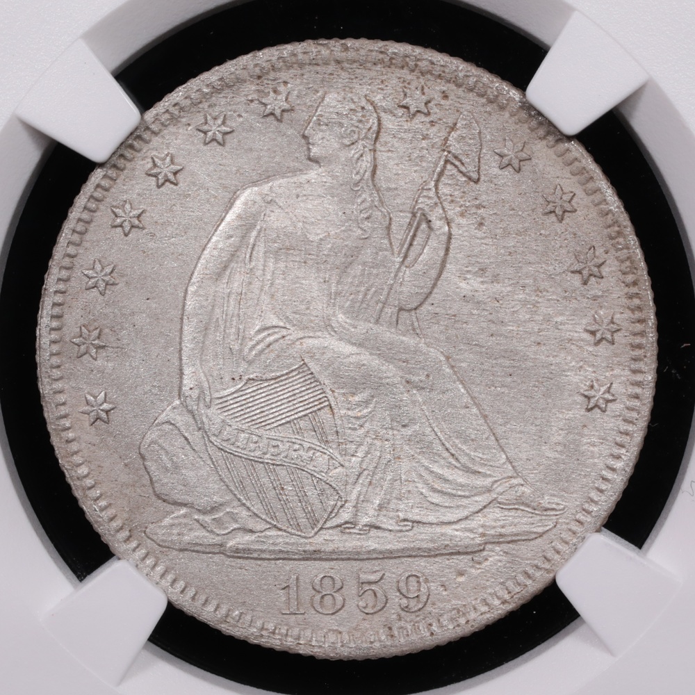 1859-O Seated Liberty Half Dollar SS Republic Shipwreck Effect NGC Obverse 1859-O Seated Liberty Half Dollar SS Republic Shipwreck Effect NGC Obverse