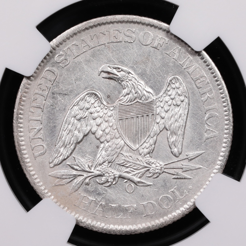 1860-O Seated Liberty Half Dollar SS Republic Shipwreck Effect NGC Reverse 1860-O Seated Liberty Half Dollar SS Republic Shipwreck Effect NGC Reverse