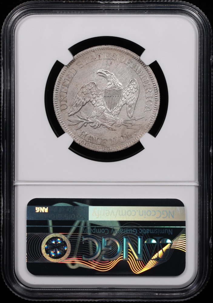 1861 Seated Liberty Half Dollar NGC SS Republic Shipwreck Effect Reverse in Holder 1861 Seated Liberty Half Dollar NGC SS Republic Shipwreck Effect Reverse in Holder
