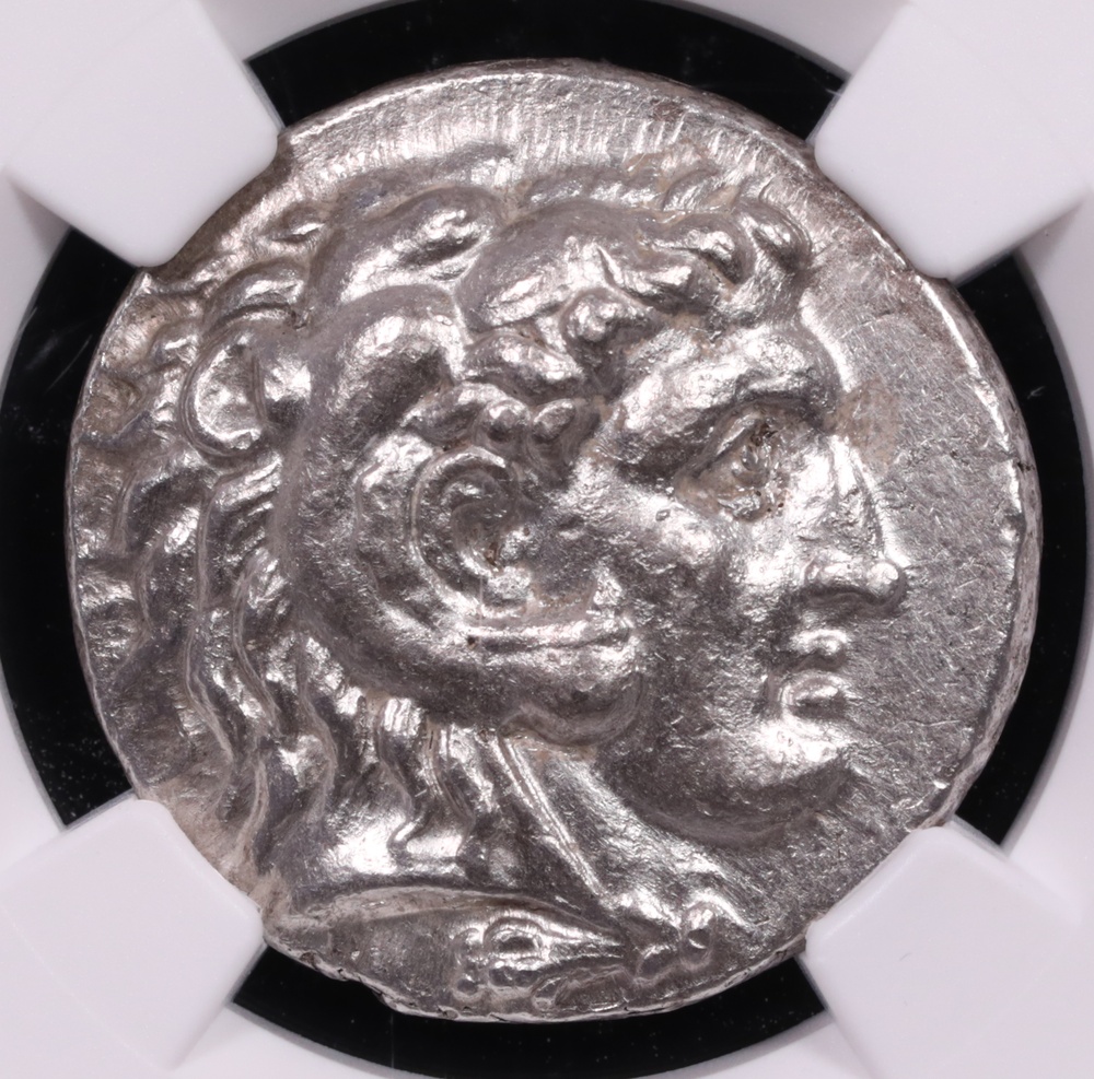 336-323 BC Alexander the Great Silver Tetradrachm NGC Choice About Uncirculated 5x3 Obverse 336-323 BC Alexander the Great Silver Tetradrachm NGC Choice About Uncirculated 5x3 Obverse