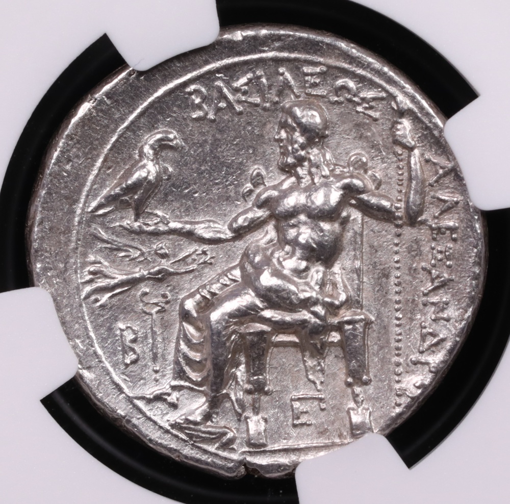 336-323 BC Alexander the Great Silver Tetradrachm NGC Choice About Uncirculated 5x3 Reverse 336-323 BC Alexander the Great Silver Tetradrachm NGC Choice About Uncirculated 5x3 Reverse