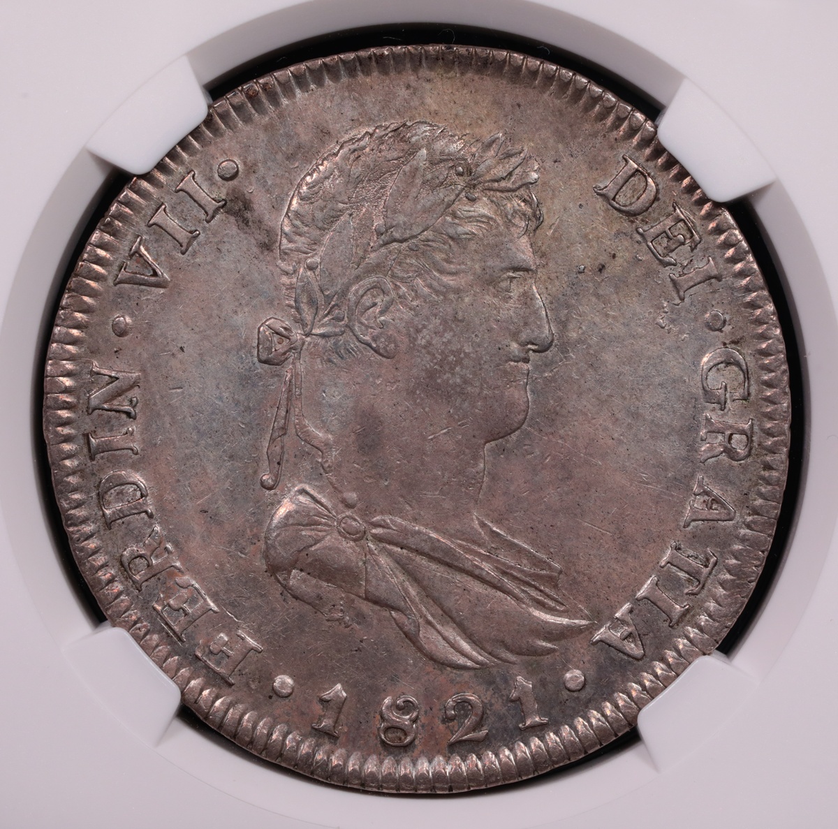 1821 Guadalajara, Mexico 8 Reale NGC AU-58 Obverse 1821 Guadalajara, Mexico 8 Reale NGC AU-58 Obverse