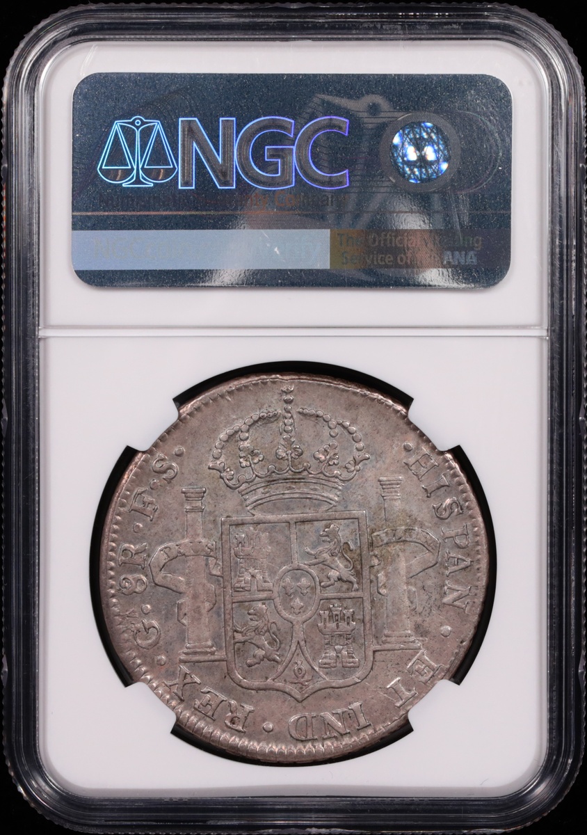 1821 Guadalajara, Mexico 8 Reale NGC AU-58 Reverse in Holder 1821 Guadalajara, Mexico 8 Reale NGC AU-58 Reverse in Holder
