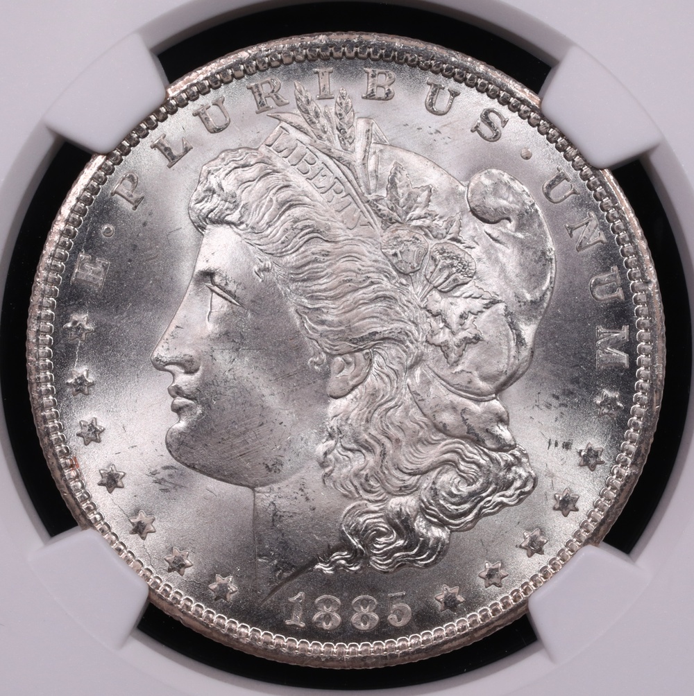 1885-CC Morgan Silver Dollar NGC MS-66+