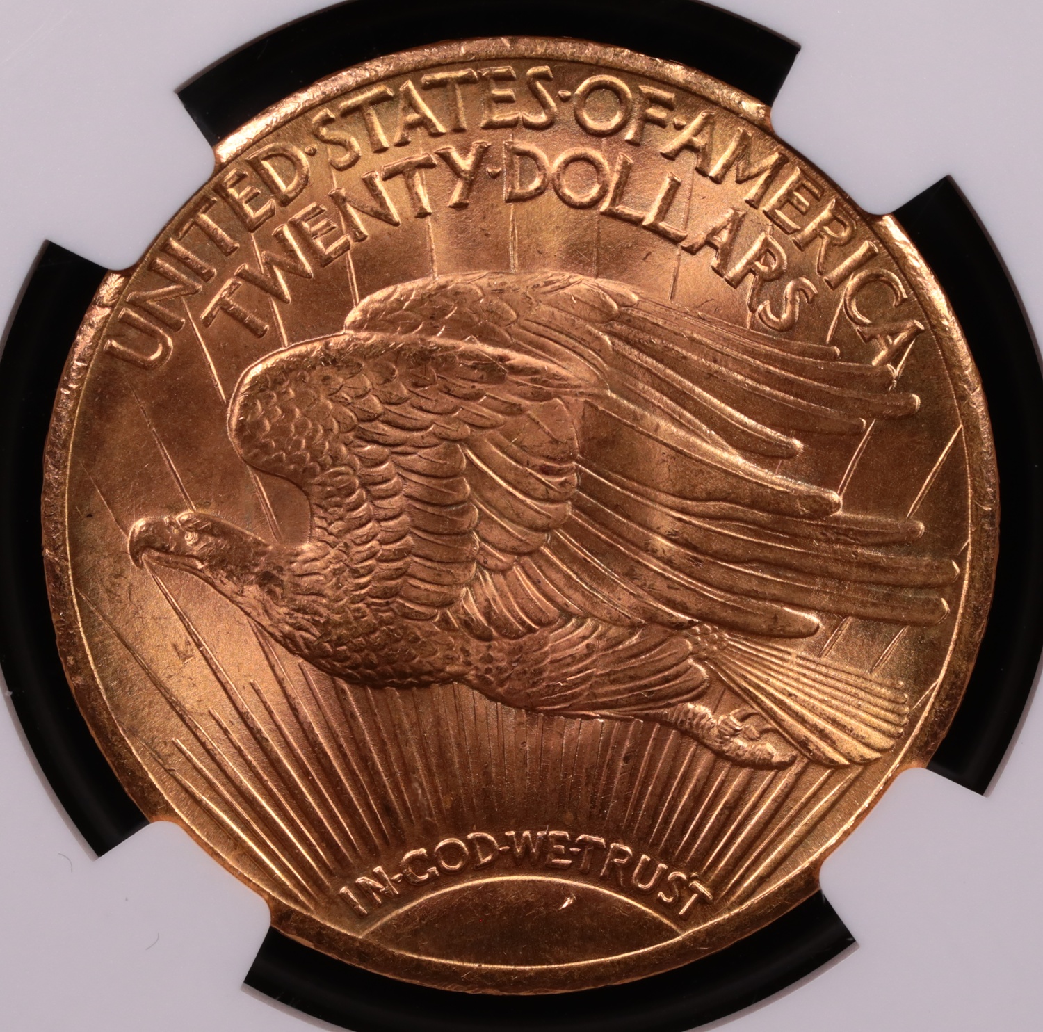 1928 $20 Saint-Gaudens Gold NGC MS-66+ CAC Reverse 1928 $20 Saint-Gaudens Gold NGC MS-66+ CAC Reverse