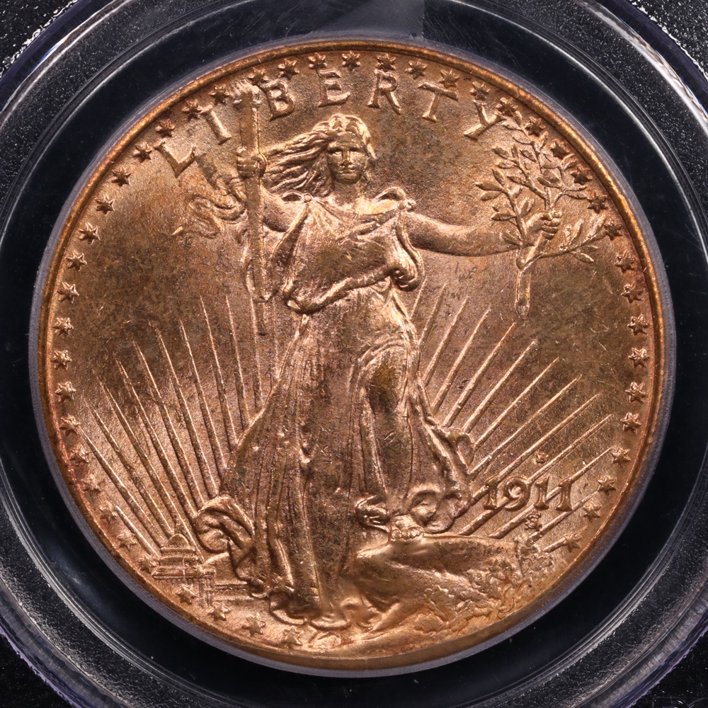 1911-S $20 Saint-Gaudens Gold PCGS MS-64