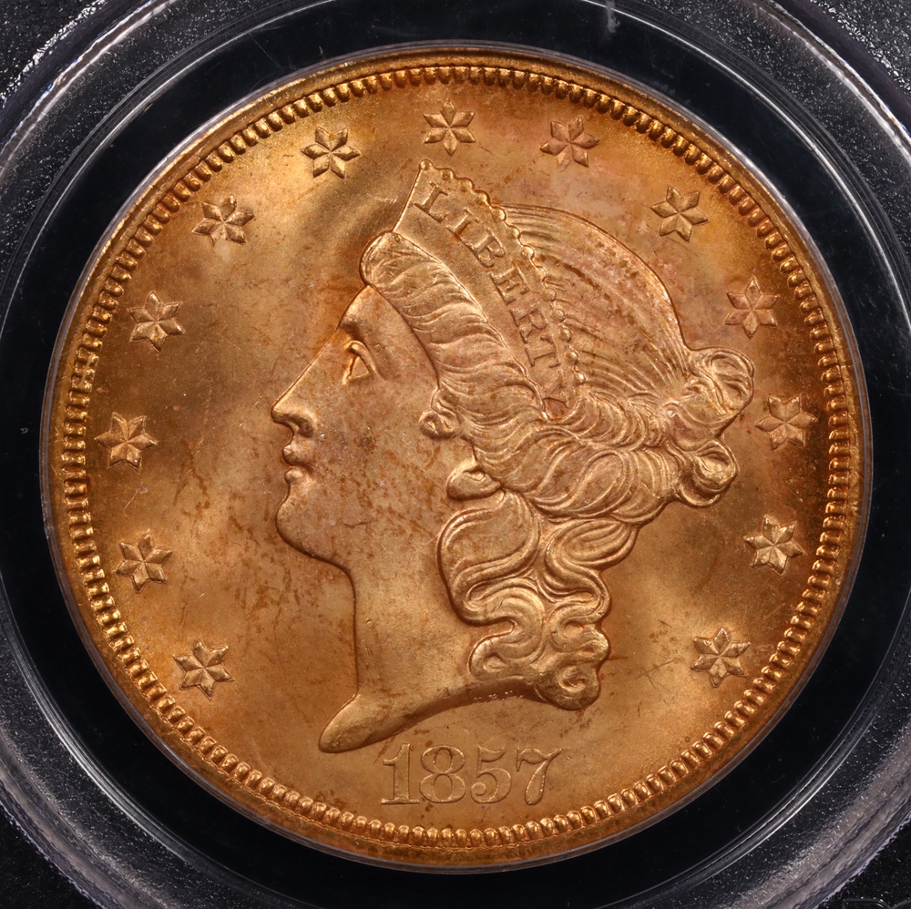 1857-S $20 Liberty Gold SS Central America Shipwreck PCGS MS-64