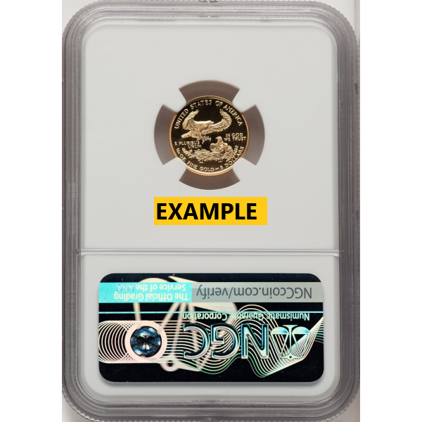 1/10-oz Gold American Eagle NGC PF-70 Ultra Cameo (Random Year) Reverse in Holder 1/10-oz Gold American Eagle NGC PF-70 Ultra Cameo (Random Year) Reverse in Holder