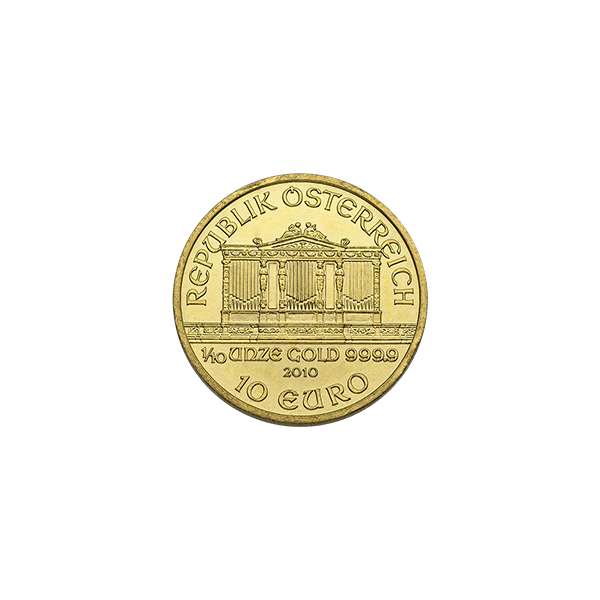 1/10-oz Gold Austrian Philharmonic (Random Year)