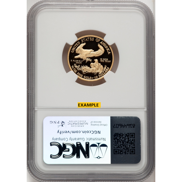 1/4-oz Gold American Eagle NGC PF-70 Ultra Cameo (Random Year) Reverse in Holder 1/4-oz Gold American Eagle NGC PF-70 Ultra Cameo (Random Year) Reverse in Holder