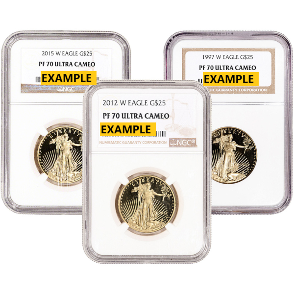 1/2-oz Gold American Eagle NGC PF-70 Obverse in Holder 1/2-oz Gold American Eagle NGC PF-70 Obverse in Holder