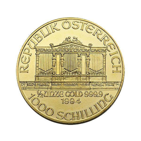 1/2-oz Gold Austrian Philharmonic (Random Year)
