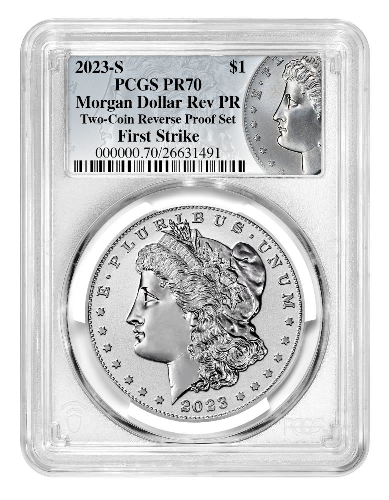 2023-S | Morgan Silver Dollar | Reverse Proof-70 | First Strike | Obverse in Holder 2023-S | Morgan Silver Dollar | Reverse Proof-70 | First Strike | Obverse in Holder