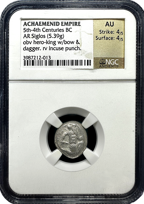 Achaemenid | Silver Siglos | AU 4x4 | In Holder