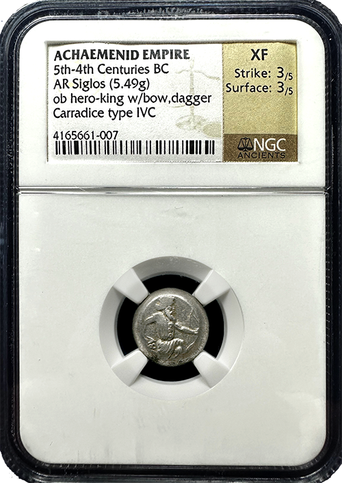 Achaemenid | Silver Siglos | XF 3x3 | In Holder Achaemenid | Silver Siglos | XF 3x3 | In Holder