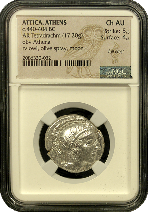 Attica Silver Owl CHAU NGC 5x4 - In Holder Attica Silver Owl CHAU NGC 5x4 - In Holder