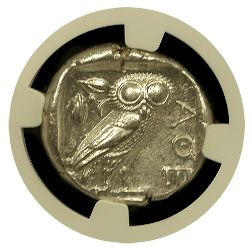 Attica Silver Owl CHAU NGC 5x4 - Reverse Attica Silver Owl CHAU NGC 5x4 - Reverse