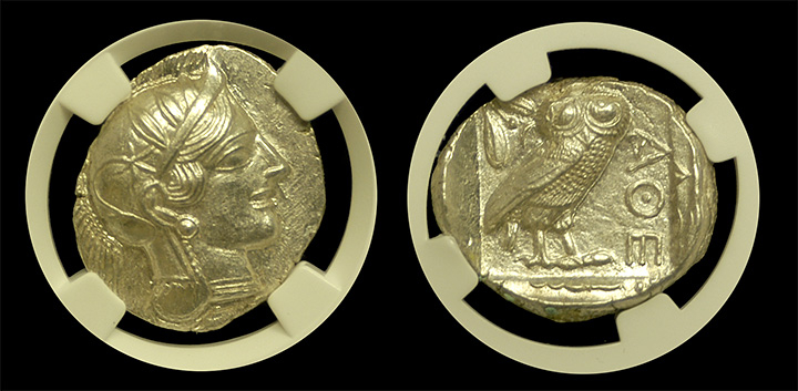 Athens Silver Tetradrachm NGC MS 4X4 Athens Silver Tetradrachm NGC MS 4X4